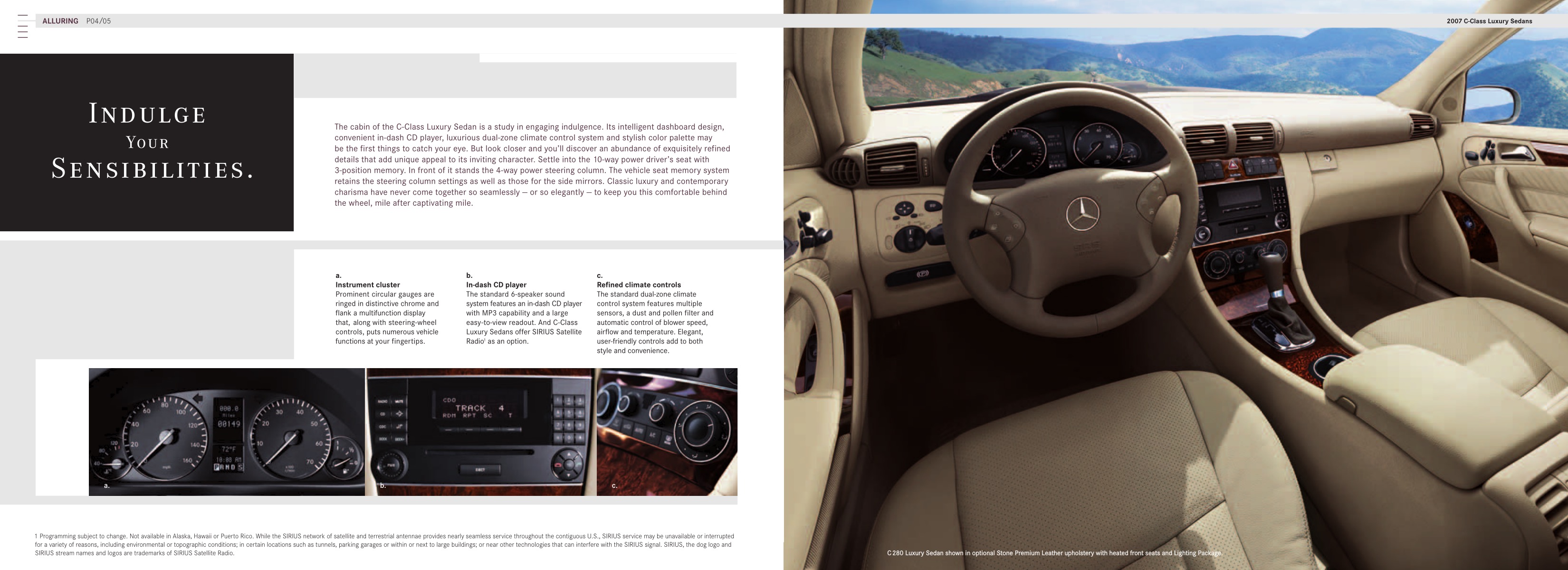 2007 Mercedes-Benz C-Class Luxury Brochure Page 4